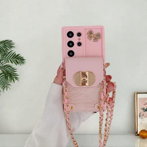 Capa tipo carteira transversal com porta-cartões para Samsung Galaxy S24 S21 FE S25 Ultra S23 S22 Plus A06 A16 A56 A36 A54 A55 A35 A25 A15