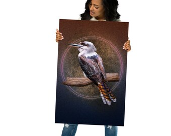 Affiche illustrée d’oiseau Kookaburra - Impression d’art mural de décoration intérieure