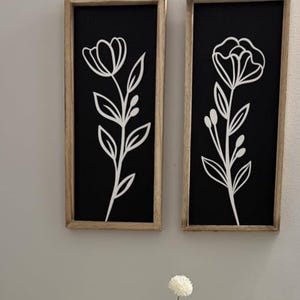 3D Wooden Floral Wall Decore | Wall Art | Bedroom Wall Decor | Modern Wall Art | Floral Wall Decor | Boho Wall Art | Rustic Wall Hanging