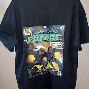 Future & Metro Boomin &quot;The Dynamic Duo is Back&quot; Custom Comic Book Design Short Sleeve Black T-Shirt