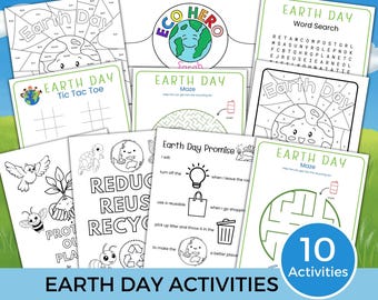 Earth Day Activities | Earth Day Game, Craft, Color By Code, Coloring Pages | Preschool Activity | Classroom, Day Care, Home School | A4