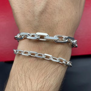 925 Sterling Silver Anchor Chain Bracelet, Anchor Silver Chain, Italian Chain Bracelet, Birthday Gift Chain, Everyday Chain, Gift for Women