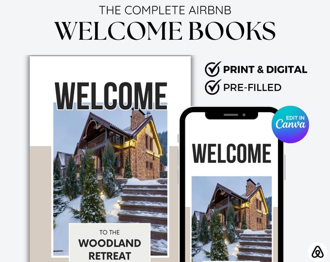 Airbnb Welcome Book Template Canva Host Bundle Kit Welcome Pack, Airbnb ...