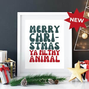 Funny Christmas Wall Art Cute Christmas Decor Trendy Holiday Wall Art Winter Print Trendy Rating Sign Santa Decor DIGITAL Download Lampoon