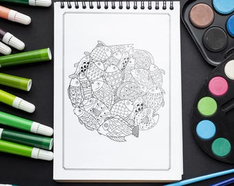 Printable Coloring Book for Adults | Wild Animals for Mindfulness | 32 Intricate Wildlife Designs | Digital Download