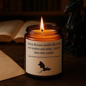 Ruikt naar Xaden Riorson Candle | 100% natuurlijk en veganistisch | Geïnspireerd op de vierde vleugel | De Empyrean-serie | Cadeaus voor boekenliefhebbers | + Wax Melts