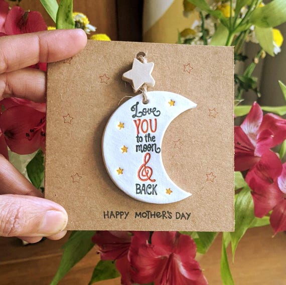 Handmade Moon Keepsake Card – A Meaningful Gift for Any Occasion, Love you to the moon and back, card for her - him, mum , granny