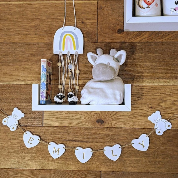 Personalised Children’s Name Garland – Handmade Nursery & Bedroom Decor, Housewarming Gift, Christmas gift, Baby Shower Name Gift