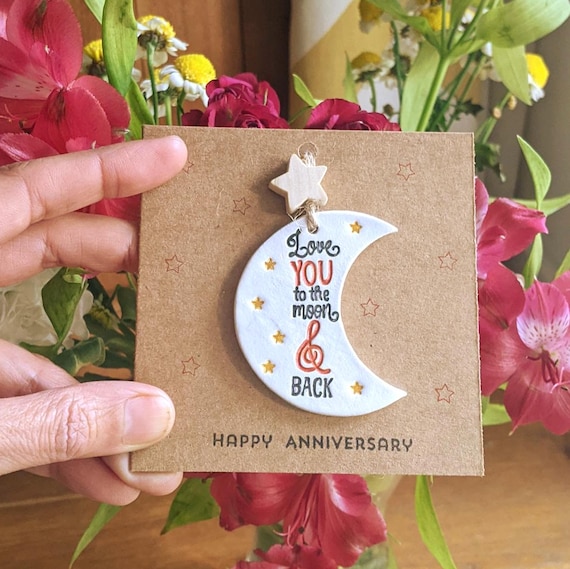 Handmade Moon Keepsake Card – A Meaningful Gift for Any Occasion, Love you to the moon and back, card for her - him, mum , granny