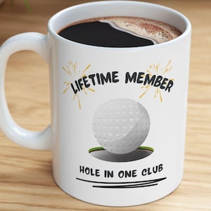 Golf-Becher, Hole in One Kaffeebecher, Golf-Liebhaber-Geschenk, Golfgeschenk, Golfer-Becher, Keramikbecher, Sport-Fan-Becher