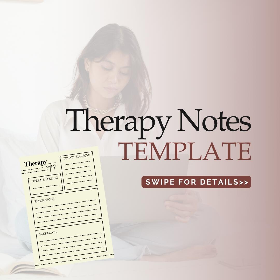 Therapy Notes Template | Minimalist Progress Note PDF | Therapy Session ...