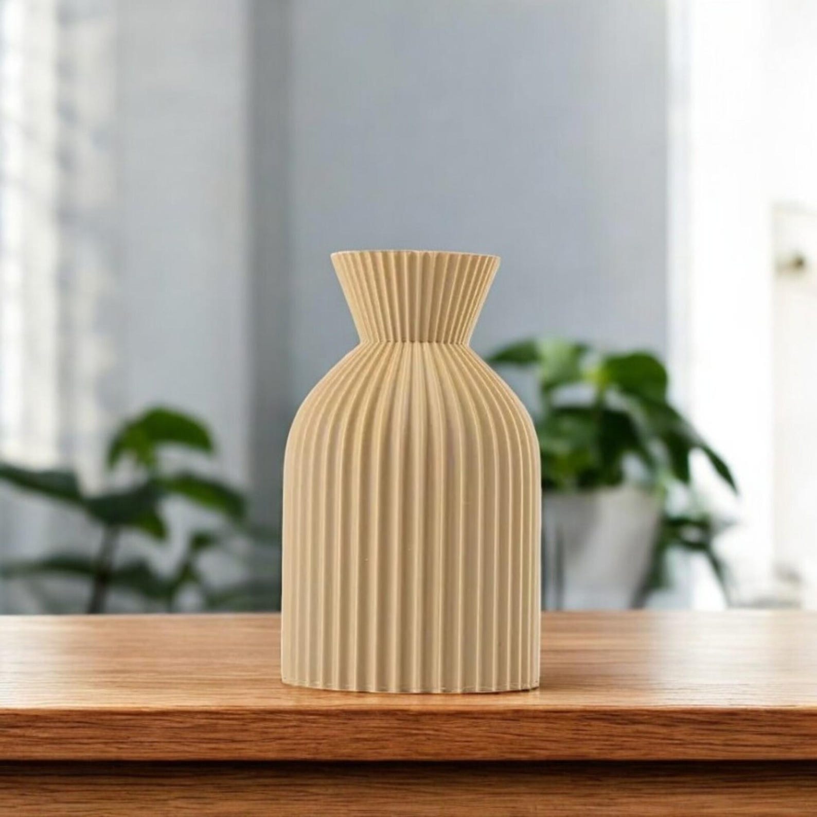 Modern Ribbed Vase Set: Minimalist Home Decor - Etsy