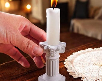 Candle Stand | Greek Column Pedestal | Elegant Statue Sculpture for Home, Dining Room & Garden Decor