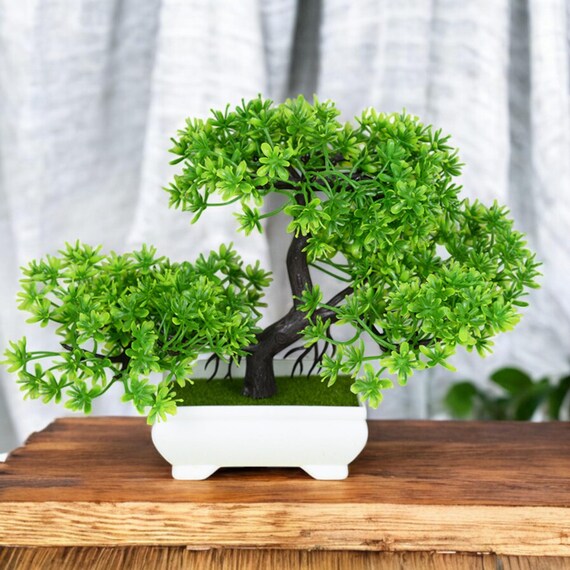 Kleiner knstlicher Bonsai-Baum - Knstliche japanische Kiefernpflanze fr  den Tisch, Zen-Heim- und Brodekor, wartungsarmer Akzent fr den  Innenbereich - Etsy.de