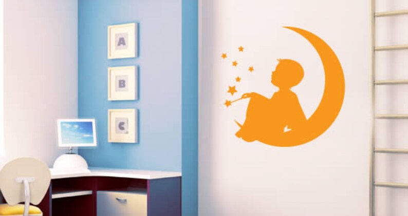 Moon Boy Removable Wall Decal 22x 22