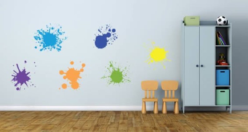 Ink Splatters Removable Wall Decals 22x15 pack of 6