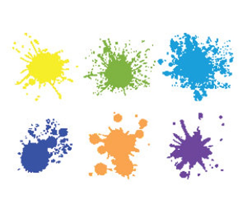 Ink Splatters Removable Wall Decals 22x15 pack of 6