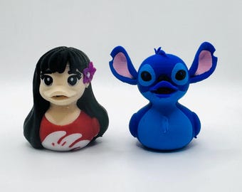 Girl and blue guy Duck