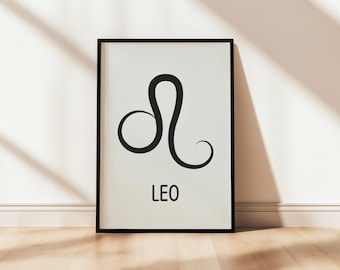 Leo Wall Art, Aries Zodiac Print, Astrology Gifts, Aries Art, Zodiac Wall Art, Zodiac Printable, Zodiac Gift, Instant Download