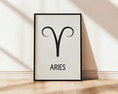 Aries Wall Art, Aries Zodiac Print, Astrology Gifts, Aries Art, Zodiac Wall Art, Zodiac Printable, Zodiac Gift, Instant Download