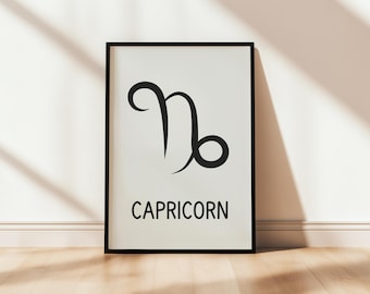 Capricorn Wall Art, Aries Zodiac Print, Astrology Gifts, Aries Art, Zodiac Wall Art, Zodiac Printable, Zodiac Gift, Instant Download