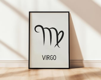 Virgo Wall Art, Aries Zodiac Print, Astrology Gifts, Aries Art, Zodiac Wall Art, Zodiac Printable, Zodiac Gift, Instant Download