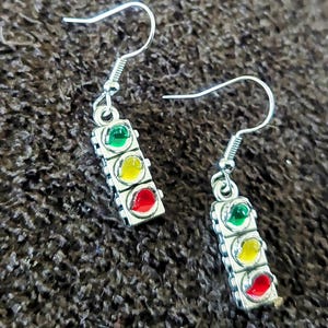 Vintage Playful Traffic Light Earrings