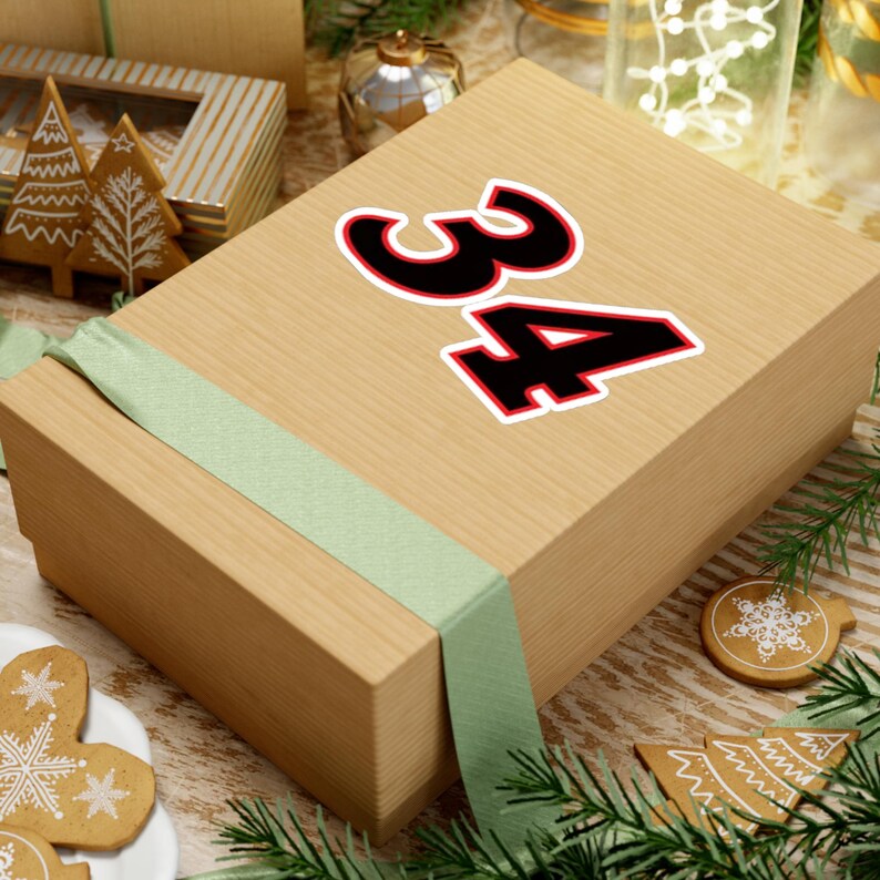 Number 34 Target Number 34 Racing Sticker | Waterproof Vinyl Car Decal, Uv-resistant ...