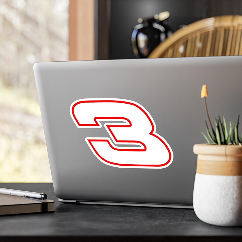 Number Three Racing Theme Number 3 Racing Vinyl Sticker | Waterproof Motorsport Decal (multiple ...
