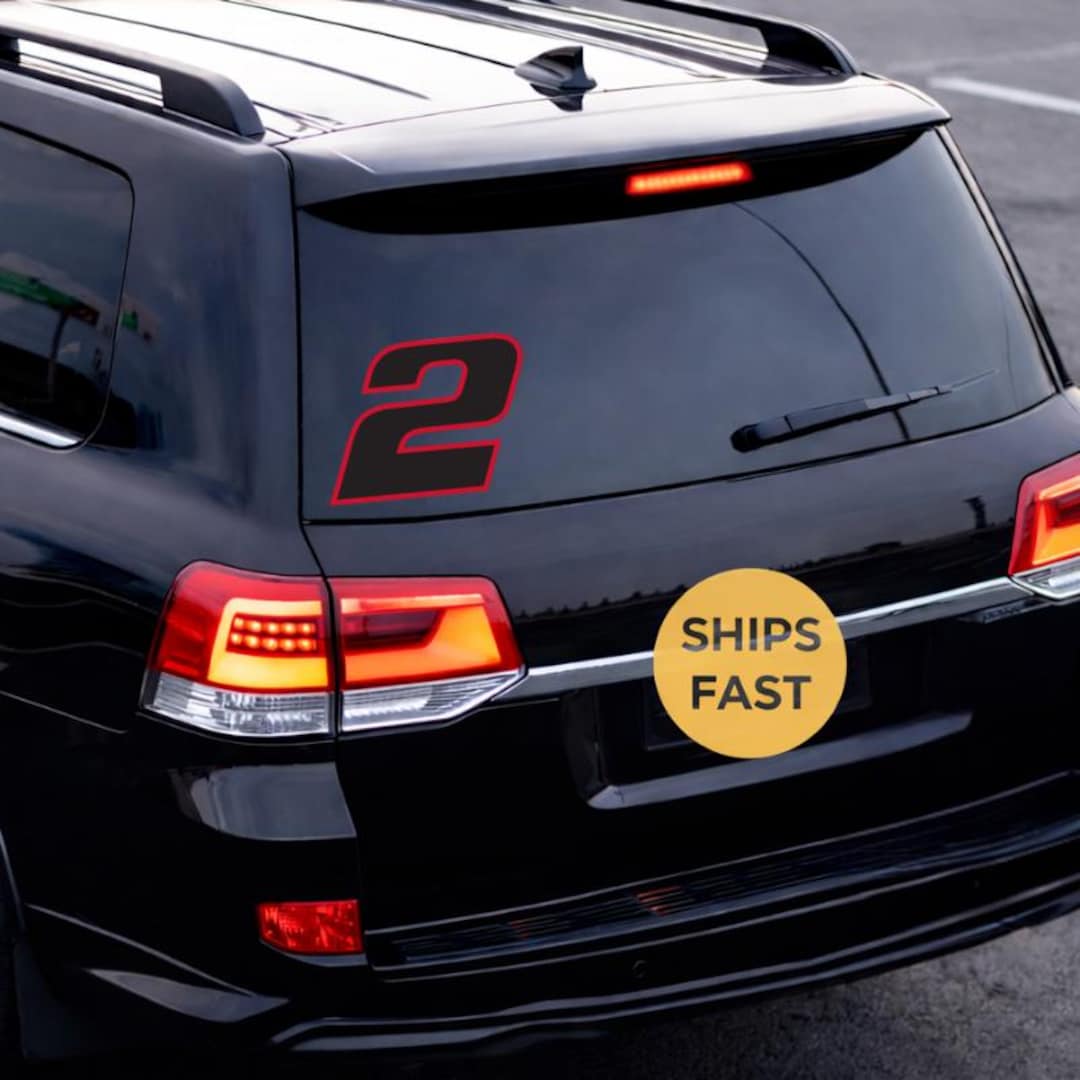 Number 2 Racing Vinyl Sticker | Waterproof Motorsport Decal | Uv ...