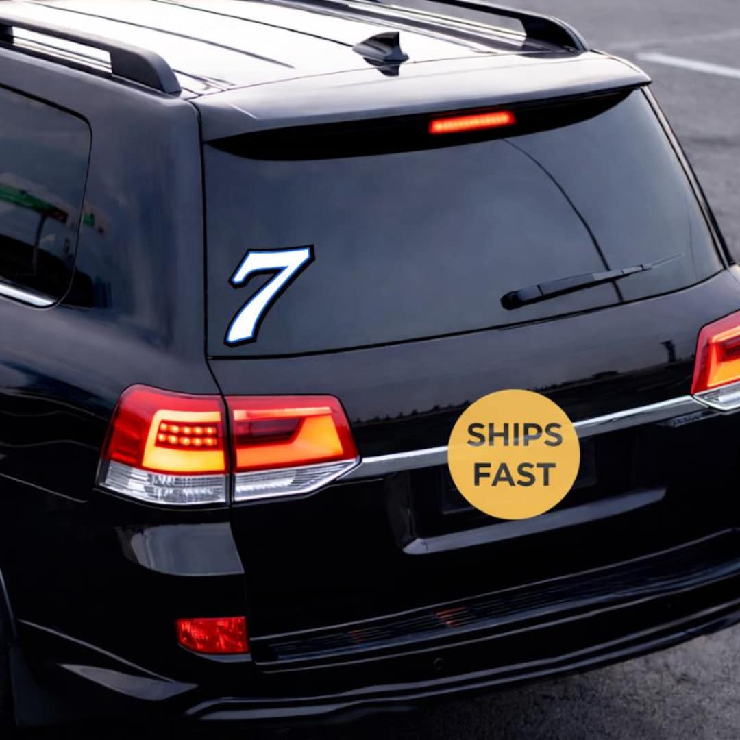 Number 7 Racing Number 7 Racing Sticker | Waterproof Vinyl Car Decal, Motorsport ...