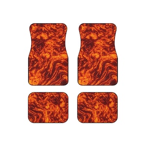 The Floor is Lava Car Mats: Vibrant Interior Decor, Set of 4