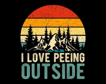 I Love Peeing Outside Sticker