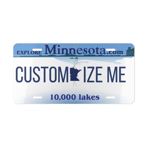 Custom Minnesota Vanity Plate: Personalized Car Decor