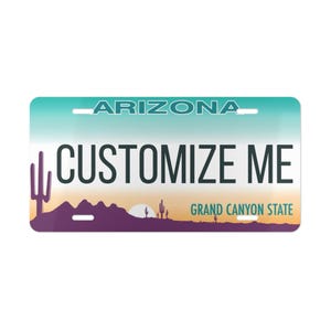 Custom Arizona Vanity Plate: Grand Canyon State Car Decor