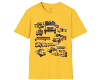 Bussin School Bus T-Shirt | Funny Retro Bus Graphic Tee | Unisex Softstyle Streetwear Shirt