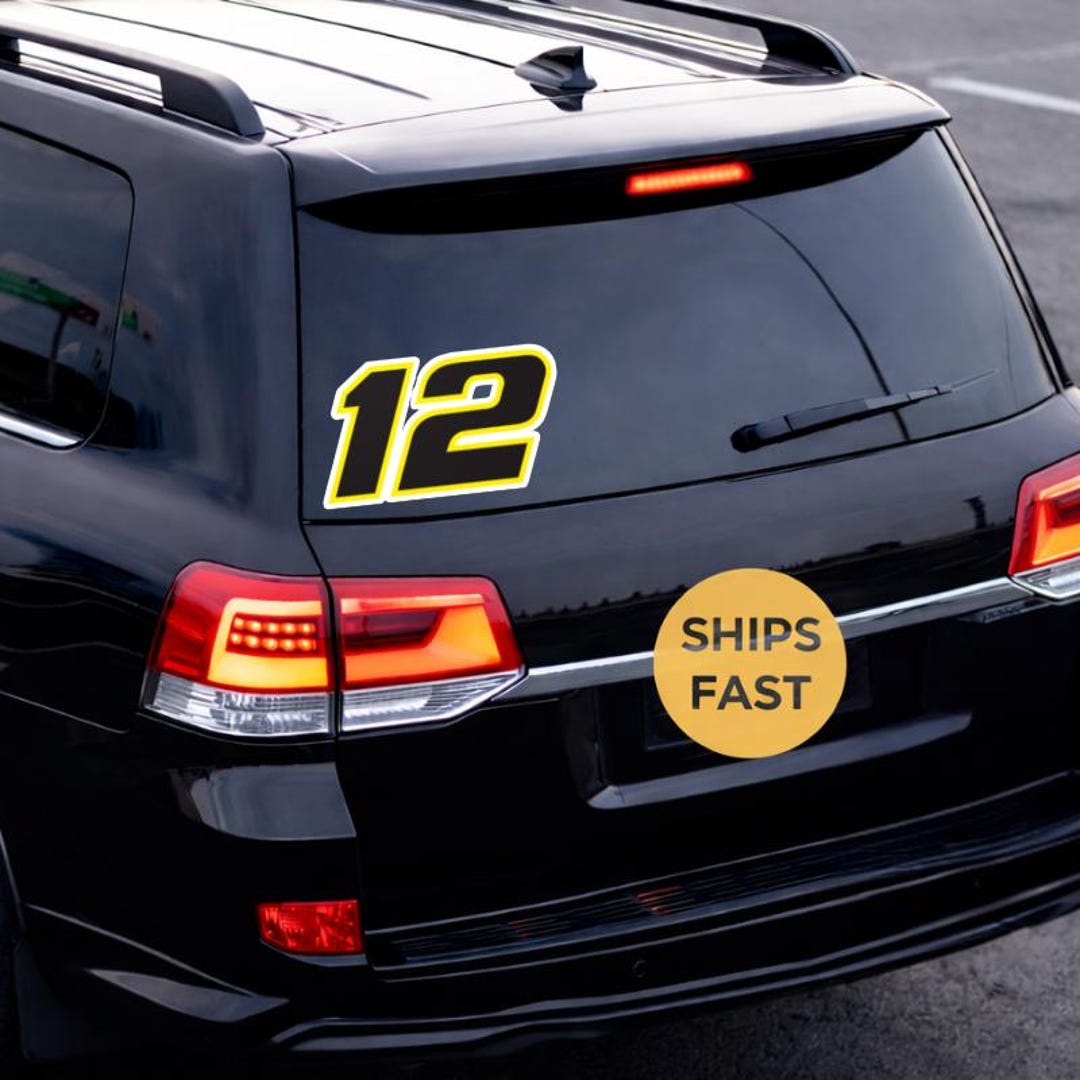 Number 12 Racing Vinyl Sticker | Waterproof Motorsport Decal (multiple ...