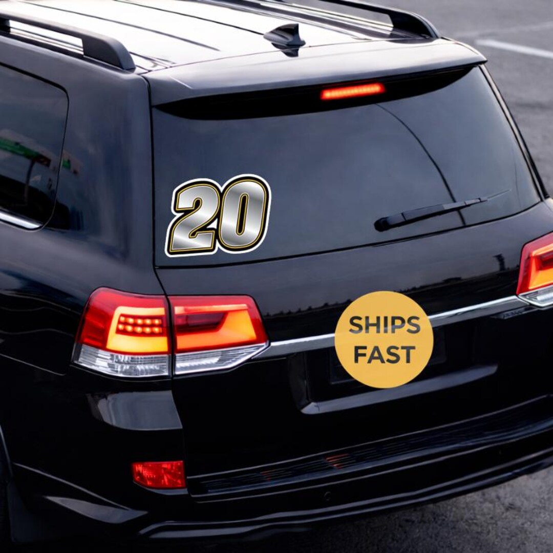 Number 20 Racing Vinyl Sticker | Waterproof Motorsport Decal (multiple ...