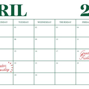 Printable 2025 Calendar | Minimalist Digital Calendar PDF | Monthly Planner | Aesthetic Calendar 2025
