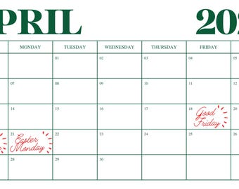 Printable 2025 Calendar | Minimalist Digital Calendar PDF | Monthly Planner | Aesthetic Calendar 2025