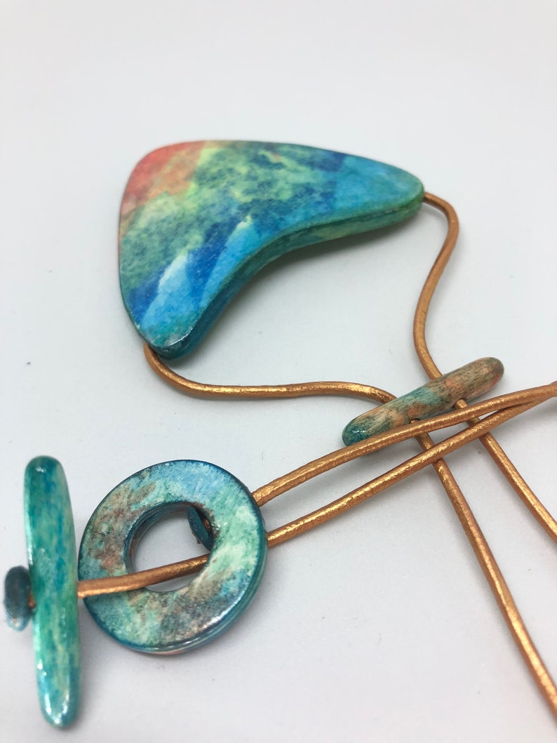 Heart Watercolor Paper Necklace