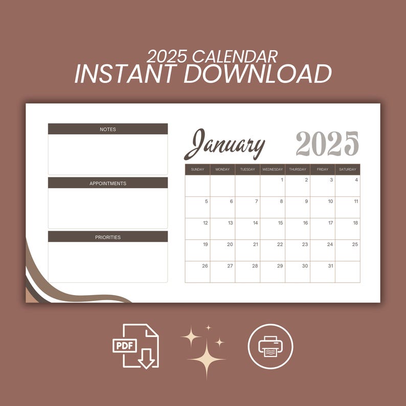 2025 Minimal Year Calendar Printable Fillable Monthly Calendar 2025 2025 minimal year calendar printable fillable monthly calendar 2025