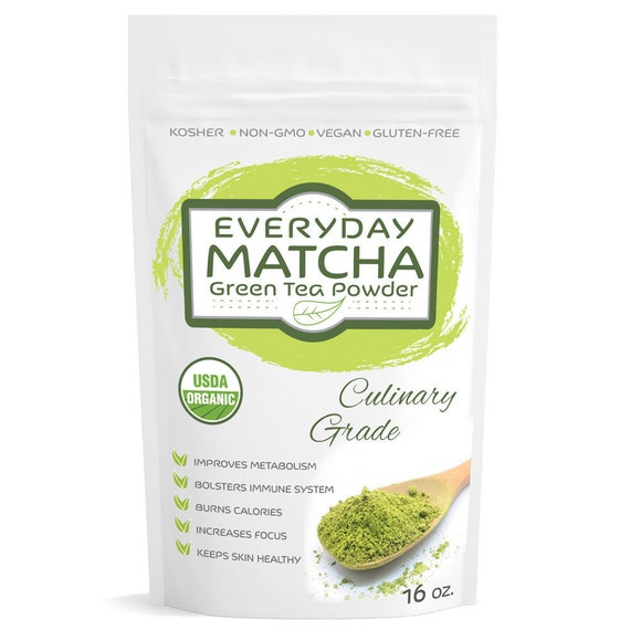 Everyday Matcha 16oz Green Tea Powder USDA Organic Ideal Etsy