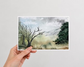 オリジナル水彩画風景画 - Etsy 日本