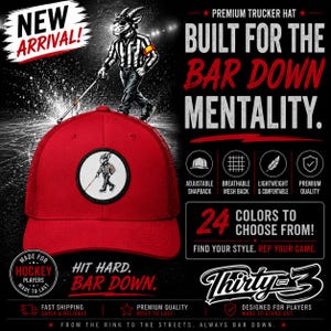 Embroidered Blind Hockey Ref- Patch Hat