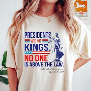 Presidents Are Not Kings T-Shirt, No One Is Above The Law Shirt, USA Flag TShirt, Patriotic Gift, Political Protest Shirt, Activism Tee