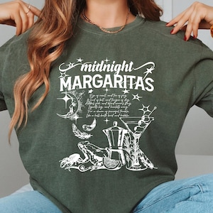 Midnight Margaritas Comfort Shirt, Witchy Halloween Sweatshirt, Margarita Halloween Tee, Spooky Halloween Gift, Retro Halloween Tshirt