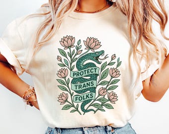 Retro komfort HBTQ-t-shirt, skydda transpersoner, skydda transpersoners rättigheter, gåva för social rättvisa, jämlikhet, transpersoners rättigheter