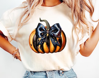 Sweat citrouille saison, T-shirt automne saison, Sweat citrouille coquette, Sweat citrouille Halloween saison, T-shirt automne femme