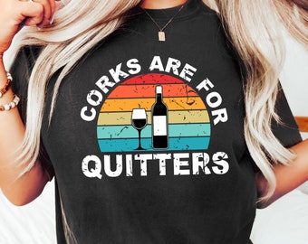T-shirt kurken zijn voor slappelingen, sweater wijnliefhebber, shirt wijnmakerijreis, wijnproeverijoutfit, cadeau wijnliefhebber, groepskleding wijndrinken